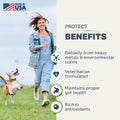 Four Leaf Rover Protect - Probiotics for Dogs - Veterinarian Formulated - with Natural Prebiotics and Antioxidants - Detoxification & Gut Health - 30 Day Large Dog Supply