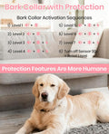 Dog Bark Collar with Remote, 2-in-1 Bark and Shock Collar Combo, 3300Ft Dog Training Collar - Auto Anti Bark/Beep/Vibrat