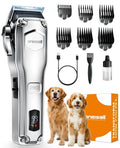 oneisall Dog Clippers for Grooming Thick Hair,Low Noise Dogs Grooming Kit with Detachable Stainless Steel Blade,Dog Shaver for Thick/Matted/Knotted/Fine/Wave/Curly Hair,PC18