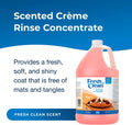 PetAg Fresh ’n Clean Scented Creme Rinse, Classic Fresh Scent (15:1 Concentrate) - 1 Gallon - Conditions Coat and Moistu