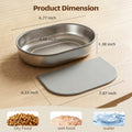 2 Bowls Stainless Steel Bowl Set for Automatic Microchip Pet Feeder, Design for Keeping Food Fresh, and Durability,Easy 