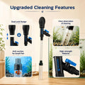Small Aquarium Gravel Vacuum, Manual Siphon Water Changer for 3-10 Gal