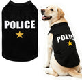 BINGPET Police Dog Shirt, Soft Cotton Puppy T-Shirt, Halloween Cop Costumes