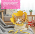 2 Pack Felt Cat Cone Collar Cute Flower Cone for Dogs to Stop Licking Comfortable Adjustable Cat Cones Collar Surgery Re