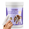 HICC PET Ear Cleaner Finger Wipes for Dogs, Cats, Small Animals, Vet-Trusted Dog Ear Infection Treatment to Relief Itchy & Inflammation, Clean Wax, Dirt, Stain & Odor, Hypoallergenic(Coconut Scent)