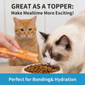 YOSSOA Lickable Cat Treats Variety Pack - 36 Sticks Wet Cat Treat Puree with Taurine, Fish Oil & Vitamins - Grain Free Lickable Puree for Immune & Heart Support for Picky Eaters (4 Variety Flavors)