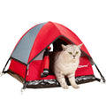 GDanes Cat House Portable Indoor/Outdoor Red Cat Tent for Cats and Small Dogs with Soft Pad