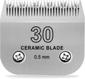 Detachable Pet Dog Grooming Clipper Ceramic Blade,Compatible with Andis Size 30 Cut Length 1/50"(0.5mm),Compatible with 