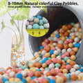 Colorful Clay Pebbles 2LBS for Plants (8-10mm) -No Soil Splash | Multi-Purpose Drainage Rocks for Potted Plants, Aquariu