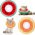 Frienda 2 Pack Adjustable Cat Cone Collar Soft Small Cat Recovery Collar