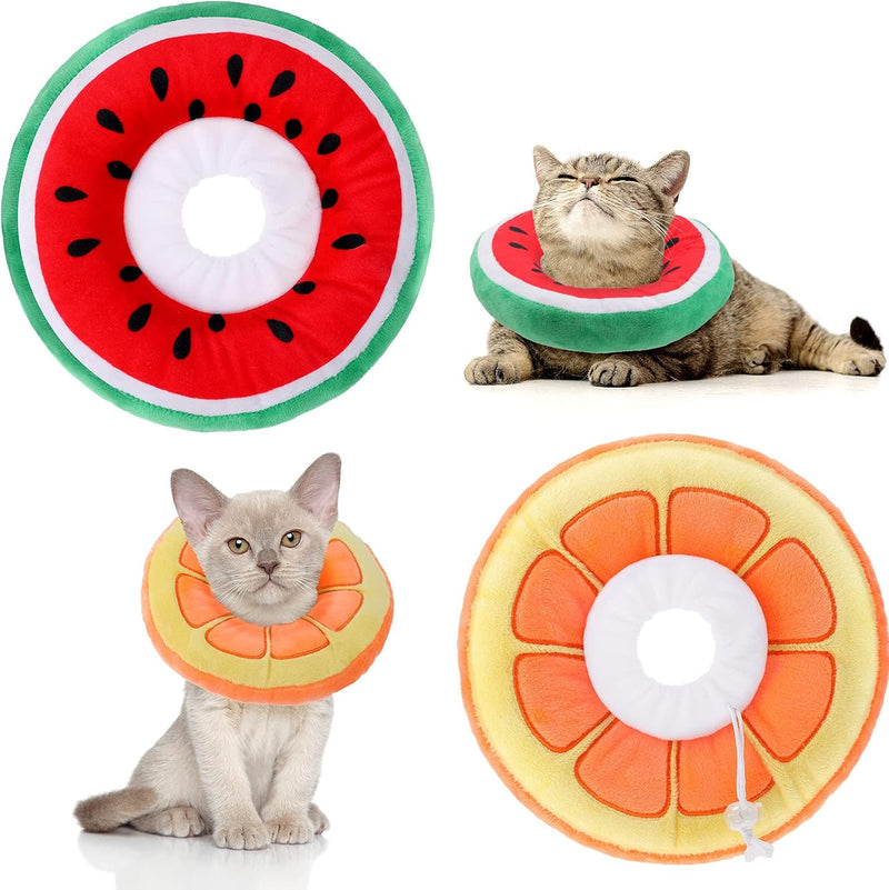 Frienda 2 Pack Adjustable Cat Cone Collar Soft Small Cat Recovery Collar