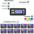 24/7 LED Aquarium Light, IP68 Waterproof Extendable Bracket Fish Tank Light with Timer, 7 Colors, 10 Level Adjustable Br