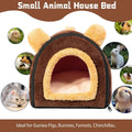 Pet Soft Guinea Pig & Rabbit Cozy Hideout House - Small Animal Bed for Guinea Pigs, Rabbits, Hamsters, Rats & Chinchilla