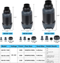 hygger 24V DC Aquarium Water Pump, 396GPH 20W 6.6FT Submersible Pump With Controller, Water Fountain Pump with 2 Nozzles