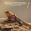 LIKZINWA Bearded Dragon Lizard Leash Harness,4 Size Pack Adjustable Small Animal Harness for Reptile and Small pet (Brow