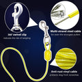 Dog Tie Out Cable and Stake 360° No Tangle Heavy Spiral Yard Stake and Retractable Dog Leash for Dogs Up to 10-90 lbs, 3