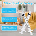 Jiaxix Pet Bottle Feeding Kit, Puppy & Kitten Nursing Supplies, Blue, 60ml Bottle with Anti-Choking Silicone Nipples & Syringes, Newborn Flow, Dishwasher Safe