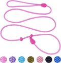 6FT Dog Training Leash - Slip Lead for Small & Medium Dogs - Strong, Lightweight, No Pull - Comfortable Loop (D-Pink, 6F