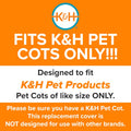 K&H Pet Products Dog Cot Replacement Cover, Designed to fit K&H Large Pet Cots (Sold Separately), Indoor Outdoor, Breathable Cooling Mesh Center, Machine Washable - Large 42 X 30in Chocolate