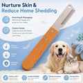 Dog Hand Stripping Knife, Fine-Tooth Tool for Wiry Coats, Wood Handle