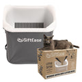 Cat Litter Sifter - SiftEase Litter Box Sifting, Fast & Easy Scoop Free Cleaner, Large Sifter with Bin for Longer Lasting Litter (Dark Grey)