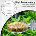 2PCS Shrimp Feeding Dish, Shrimp Feeder Dish with Suction Cups, Clear Fish Tank Feeder Bowl, Acrylic Fish Tank Feeding B