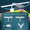 LED Aquarium Light Full Spectrum Clip Fish Tank Light Plants Light Double Swing Arm Light 4W Suitable for 2-10 Gal Fish 