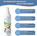 Sonnyridge Dog Dental Spray Removes Tartar, Plaque and Freshens Breath Instantly. The Most Advanced Dental Spray for Healthy Teeth, Gums and Oral Health Care for Your Dog, Cat or Pet - 1-8 oz. Bottle