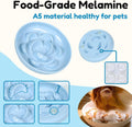 Unbreakable Slow Feeder Bowl for Cats and Small Dogs- Cat Plates for Wet & Dry Food- Melamine Puzzle Cat Bowl for Slow E