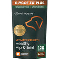 VetriScience Ultimate Strength Healthy Hip & Joint Chews, GlycoFlex Glucosamine, Chondroitin and Green-Lipped Mussel Joint Support Supplement for Dogs, Soothe Joint Discomfort, Duck, 120 Count
