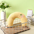 Pet Small Pillows for Small Dogs Cat U-Shaped Puppy Neck Pillow for Indoor Improve Relief Sleeping Machine Washable (Yel