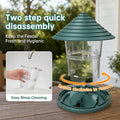HABAU Bird Feeders for Outdoor Plastic Hanging Bird Seed Feeding