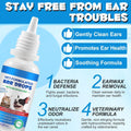 VOSIFSDIY Dog Cat Ear Infection Treatment Drops, Pets Ear Cleaning Drops with 1% Hydrocortisone for Dog & Cats Yeast Inf
