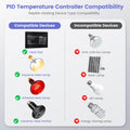 PID Dimming Thermostat for Reptiles with 1-24H Timer Setting Temperature Controller with Memory Function for Heat Lamps,