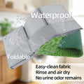 High Walls Dog Pee Pad Holder with Artificial Grass, 32.3"x22"x15.7" Foldable No-Splash No Assembly Indoor Dog Litter Bo