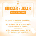Nature's Specialties Quicker Slicker Ready to Use Detangling and Conditioning Spray, Natural Choice for Professional Groomers, Helps Restore Moisture, Made in USA, 16 oz