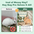 Rabbit Hay Bag 2 Pack - 2 Holes Hanging Bunny Hay Feeder Holder