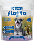 N-Bone FLOSSta Daily Dental Sticks for Dogs, SQF Certified, Natural Dog Dental Treats to Freshen Breath, Dental Chews fo