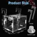 Hamiledyi Acrylic Breeding Isolation Box - Transparent Aquarium Hatchery for Guppy/Shrimp/Small Fish, Safe Nursery Tank 