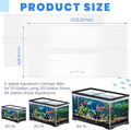 Sieral Aquarium Lids Polycarbonate Canopy Set, 36 x 18 Inch, Clear, 2 Pcs