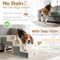 4-Step Ottoman Dog Stairs,2-in-1 Foldable Dog Ramp for Bed