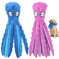 HGB Squeaky Dog Toys - Octopus No Stuffing Crinkle Plush Large Dog Toys to Keep Them Busy, Interactive Puppy Teething Chewing Pet Supplies for Chewer, Small, Medium, Large Breeds, 2 Pack