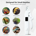 Bearded Dragon Nail Clipper & Grinder 2-in-1 - Rechargeable Electric Lizard Nail File Trimmer with Safety LED Light, Qui