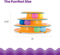 Catstages Tower of Tracks Cat Toy – 3-Level Track Tower with 6 Balls, Interactive Cat Toy for Indoor Enrichment