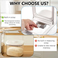 YEXEXINM Pet Food Storage Container with Lid & Scooper 5-7.5lbs/6L Dog Food Storage Container Clear Airtight Cat Food St