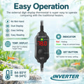100W Aquarium Heater for 10-20 Gal Tanks with External LED Temp Controller