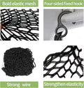 Car Dog Barrier Net, Hook Up Elastic Envelope Luggage Net (47.24" x 33.85") Dual Layer Safety Net for Pet Dog Vehicle Un