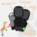 KOOLTAIL Anti Slip Dog Socks Shoes for Hot Pavement to Prevent Licking Paws Scratching, Pet Boots & Paw Protector for Hardwood Floors, Dog Grip Booties for Small Medium Large Senior Dogs, Black M