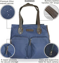 DJANGO Dog Carrier Tote Bag for Small Dogs, Supportive Base - Navy, Large