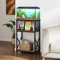 Snughome 10 Gallon Aquarium Stand, 3-Tier Storage Fish Tank Stand 220 lb Top, Fits 5/10 Gallon , Waterproof / Small Spac